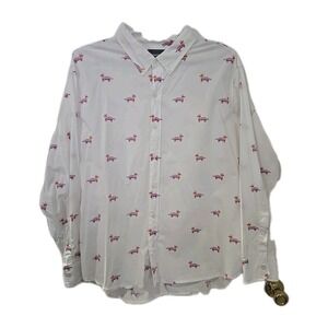 Mens Bonobos 2xl Long Sleeve Button Up Llama  Donkey Piñata Festive Shirt